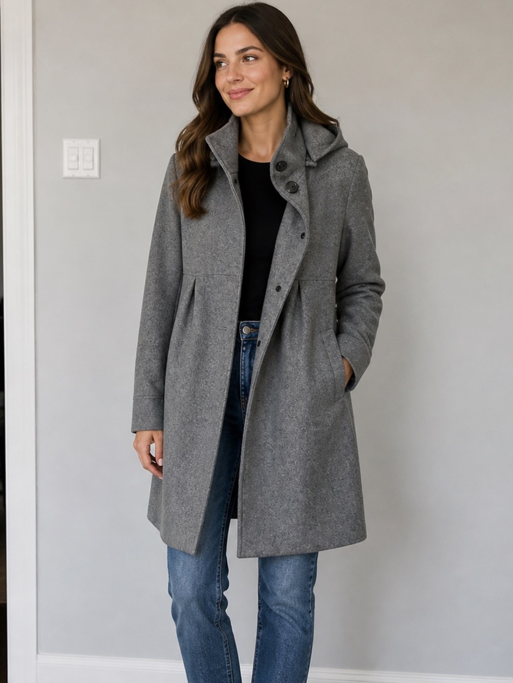 NWT DKNY gray coat